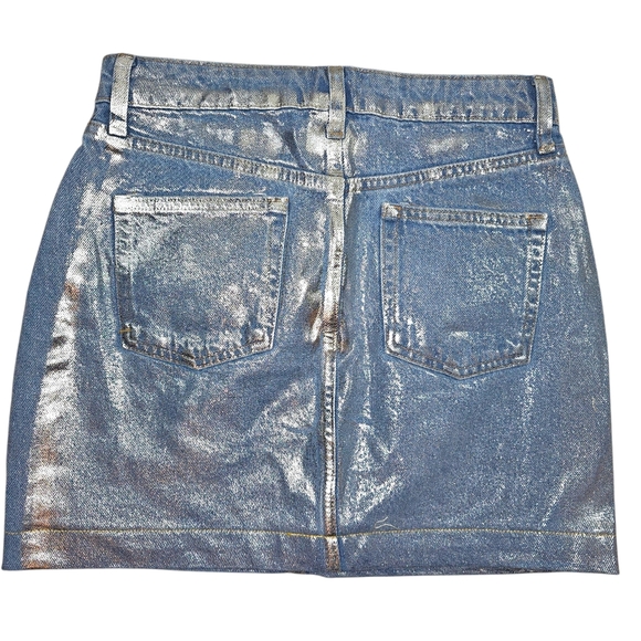 Pilcro Anthroplolgie Coated Denim Mini Skirt In 4 - Picture 6 of 9
